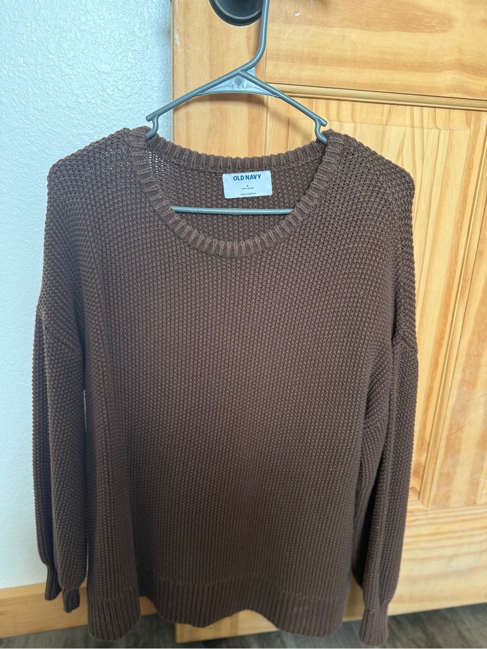 Old Navy Chocolate Brown Knit Crewneck Sweater